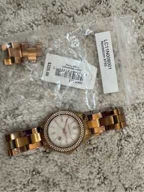 Michael Kors Rose Gold Crystal-Accent Women's Watch